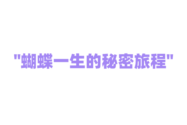 "蝴蝶一生的秘密旅程"